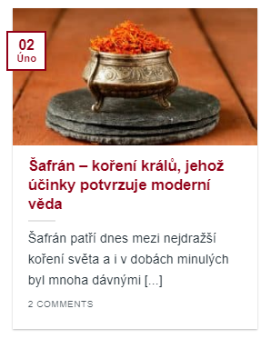 článek šafrán - koření králů, jehož účinky potvrzuje moderní medicína