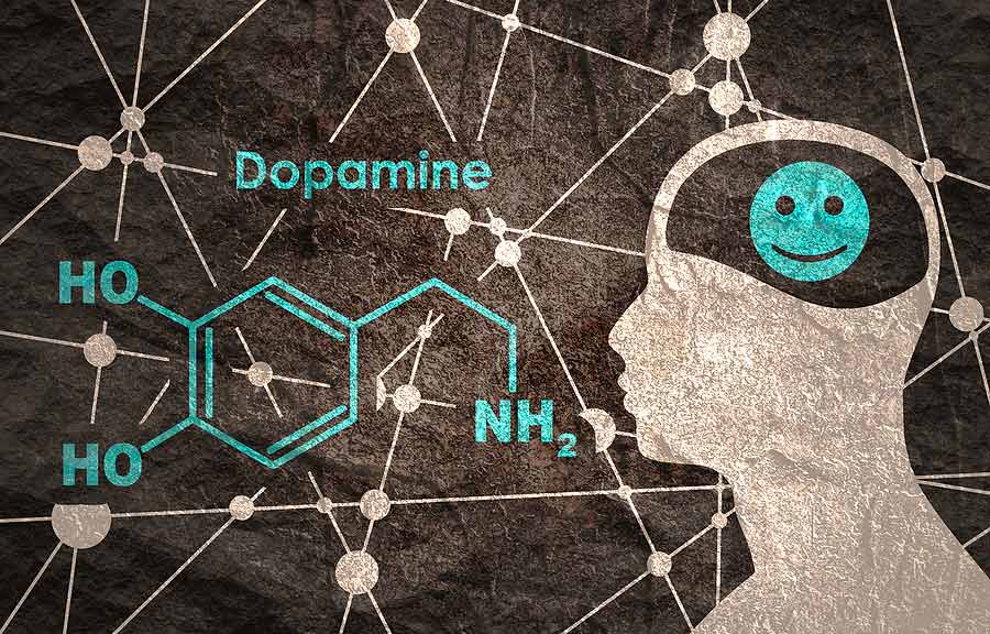 chemické znázornění dopaminu