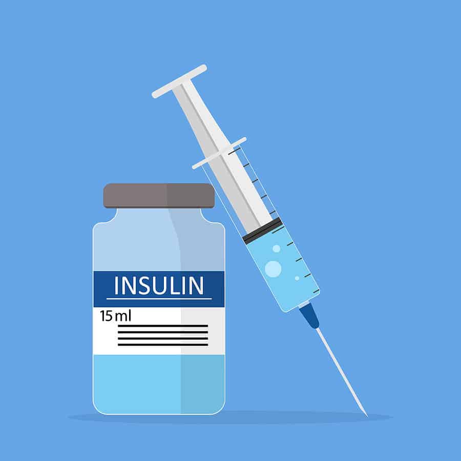 obrázek inzulínu s injekční stříkačkou