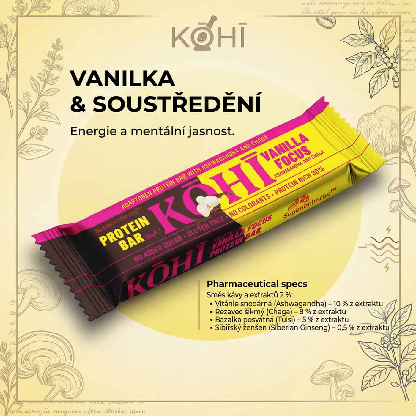 KOHI proteinová tyčinka Vanilla - Obrázek 2
