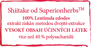 Pečeť kvality Shiitake od Superionherbs