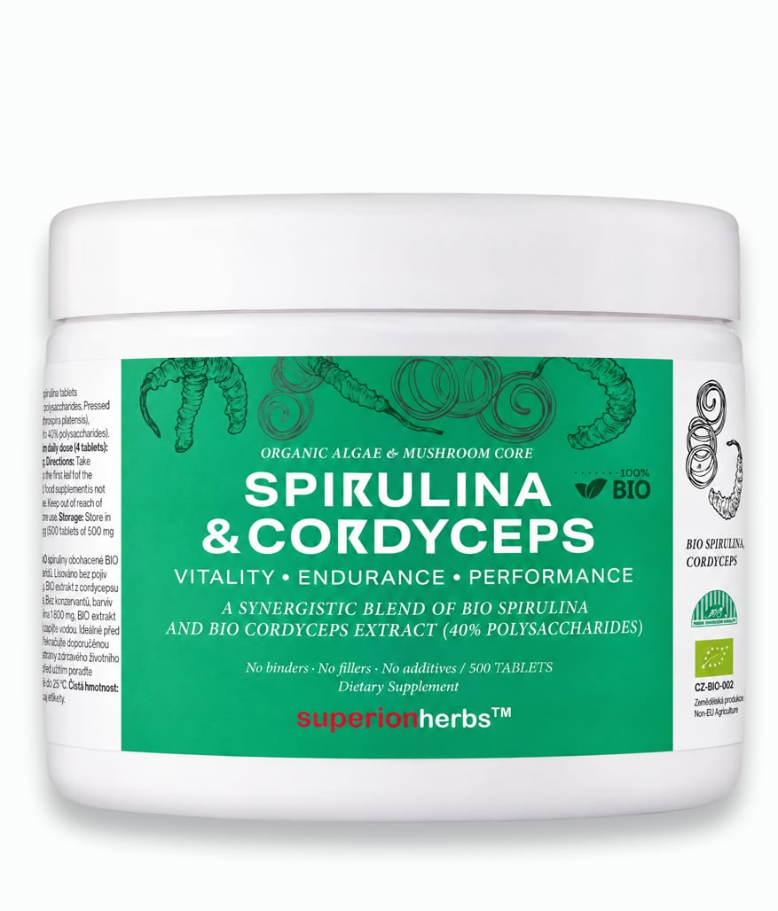 Spirulina & Cordyceps BIO – tablety Superionherbs